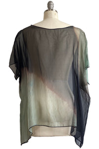 Deb Top w/ Ombre Dye - Black & Sage