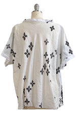 Load image into Gallery viewer, Deb Top in Linen w/ Wallpaper Print - Black &amp; White
