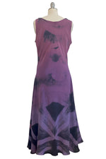 Load image into Gallery viewer, Fan Dress w/ Itajime Dye - Purple Ombre
