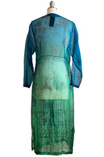 Load image into Gallery viewer, Fez Tunic w/ Ombre Dye - Turquoise &amp; Green
