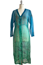 Load image into Gallery viewer, Fez Tunic w/ Ombre Dye - Turquoise &amp; Green
