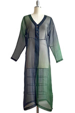 Load image into Gallery viewer, Fez Tunic w/ Ombre Dye - Ink &amp; Green - Large
