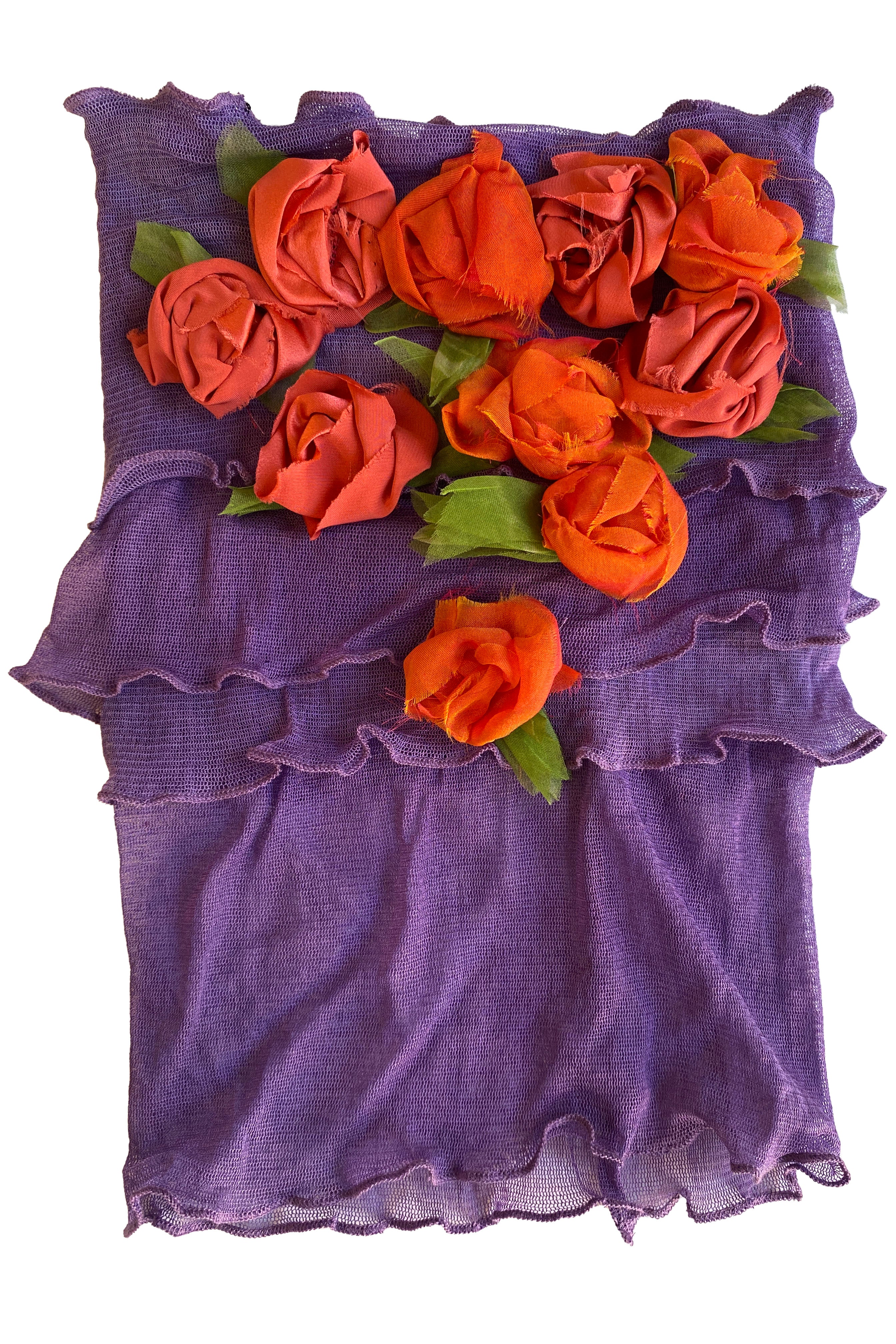Flower Collar Headband - Purple & Orange