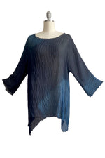Load image into Gallery viewer, Greg&#39;s Tunic w/ Ombre Dye - Black &amp; Blue
