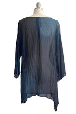 Load image into Gallery viewer, Greg&#39;s Tunic w/ Ombre Dye - Black &amp; Blue
