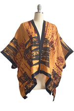 Load image into Gallery viewer, Lucianne Drape - Linen w/ Brass Print - Goldenrod, Red, Black
