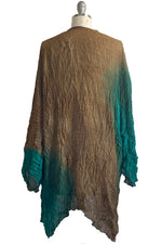 Load image into Gallery viewer, Lundy Duster in Waffle Silk - Stone &amp; Teal Ombre
