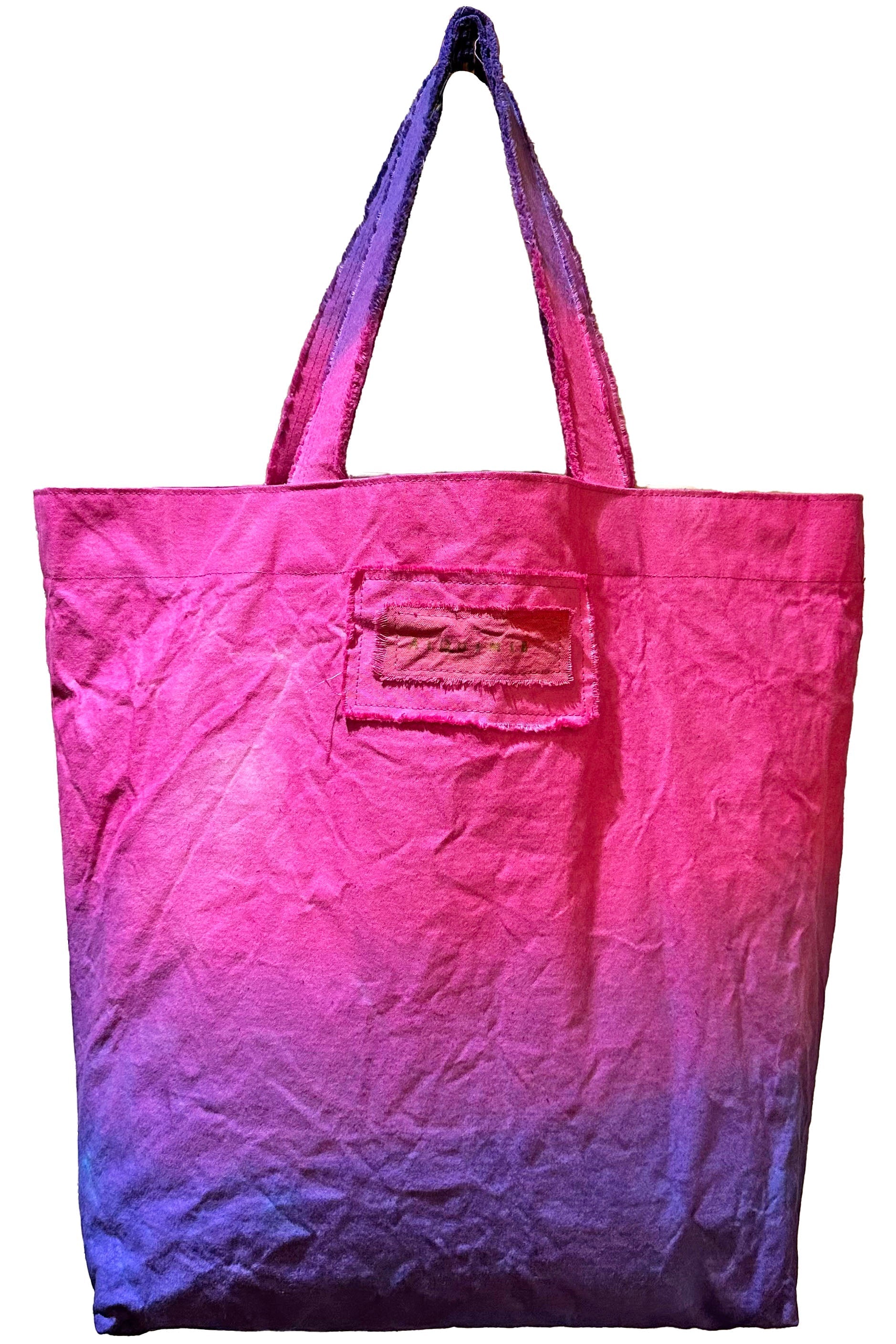 Hand Dyed Canvas Tote - Pink & Purple