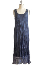 Load image into Gallery viewer, Touria Dress w/ Organza Trim Solid - Cornflower
