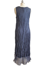 Load image into Gallery viewer, Touria Dress w/ Organza Trim Solid - Cornflower
