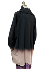 Load image into Gallery viewer, Alquimie Funnel Neck Oversized Sweater in Black &amp; Natural Ombre
