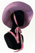 Load image into Gallery viewer, Amalfi Hat w/ Ties Patchwork Print - Purple
