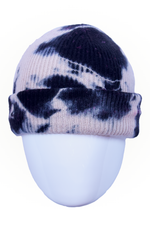 Load image into Gallery viewer, Hand Dyed Beanie - Merino &amp; Cashmere - Pink &amp; Black
