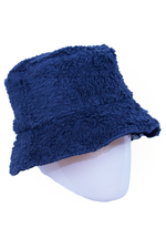Load image into Gallery viewer, Reversable Sherpa Bucket Hat - Navy - Medium
