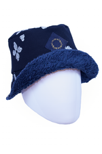 Load image into Gallery viewer, Reversable Sherpa Bucket Hat - Navy - Medium
