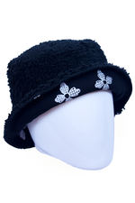 Load image into Gallery viewer, Reversable Sherpa Bucket Hat - Black - Medium
