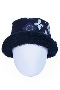 Reversable Sherpa Bucket Hat - Black - Medium