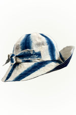 Load image into Gallery viewer, Brighton Hat w/ Round Top - Indigo &amp; Natural
