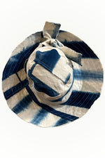 Load image into Gallery viewer, Brighton Hat w/ Flat Top - Indigo &amp; Natural
