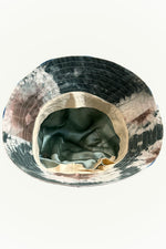 Load image into Gallery viewer, Milano Hat w/ Patchworked Indigo &amp; Natural Stripe - Silk Lining
