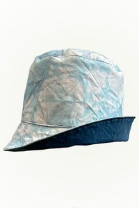Milano Reversible Hat Blue Scrunch Dye - Small