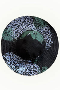 Amalfi Hat w/ Flat top - Black Hydrangea