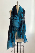 Load image into Gallery viewer, Asymmetrical Wrap Vest - Open Weave Linen w/ Bramble Print - Made to Order
