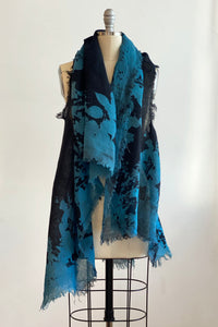 Asymmetrical Wrap Vest - Open Weave Linen w/ Bramble Print - Made to Order