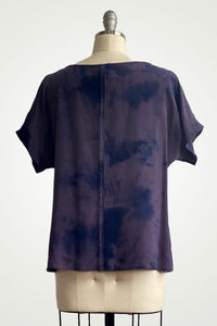 Jen Flare Top w/ Tie Dye - Purple & Navy - Medium