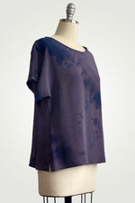 Load image into Gallery viewer, Jen Flare Top w/ Tie Dye - Purple &amp; Navy - Medium
