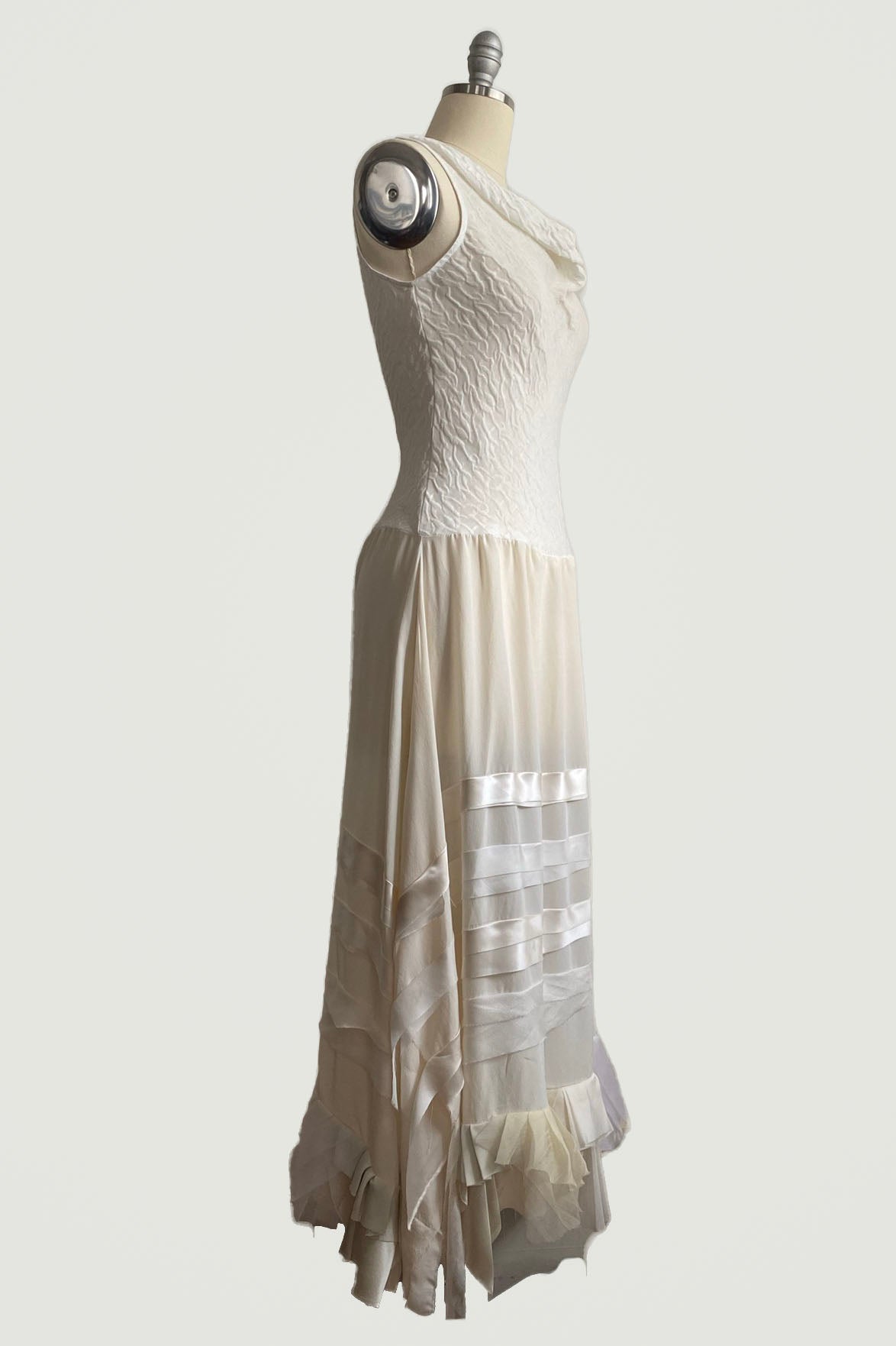 Montmartre Dress w/ Jacquard Top - Off White - S/M