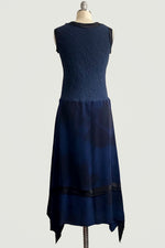 Load image into Gallery viewer, Montmartre Dress w/ Jacquard Top - Navy - S/M
