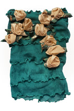 Load image into Gallery viewer, Flower Collar Headband - Teal &amp; White Gold
