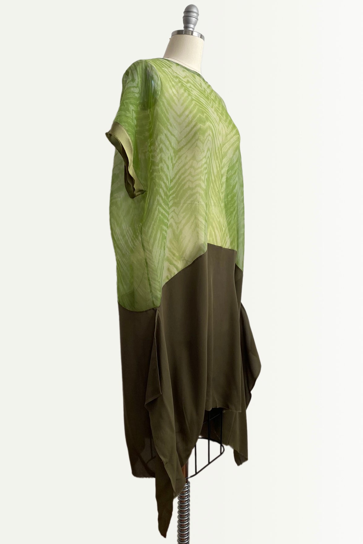 Essa Dress w/ Arashi Dye - Green - M/L