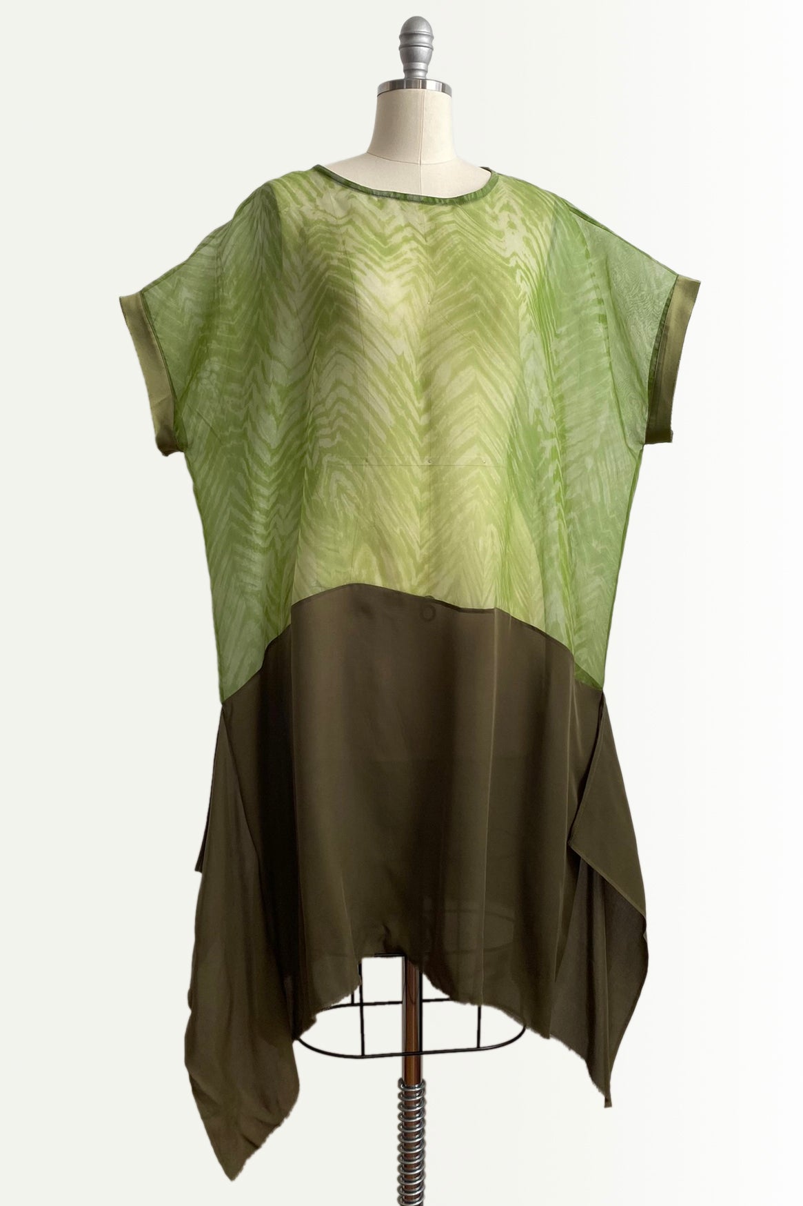 Essa Dress w/ Arashi Dye - Green - Medium