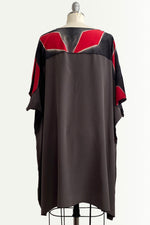 Load image into Gallery viewer, Deb Tunic Dress w/ Diamond Dye - Red &amp; Black
