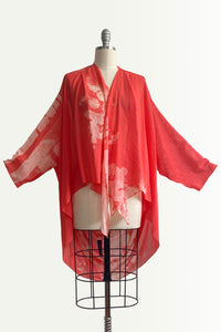 Saint Tropez Cocoon - Coral Ghost Print