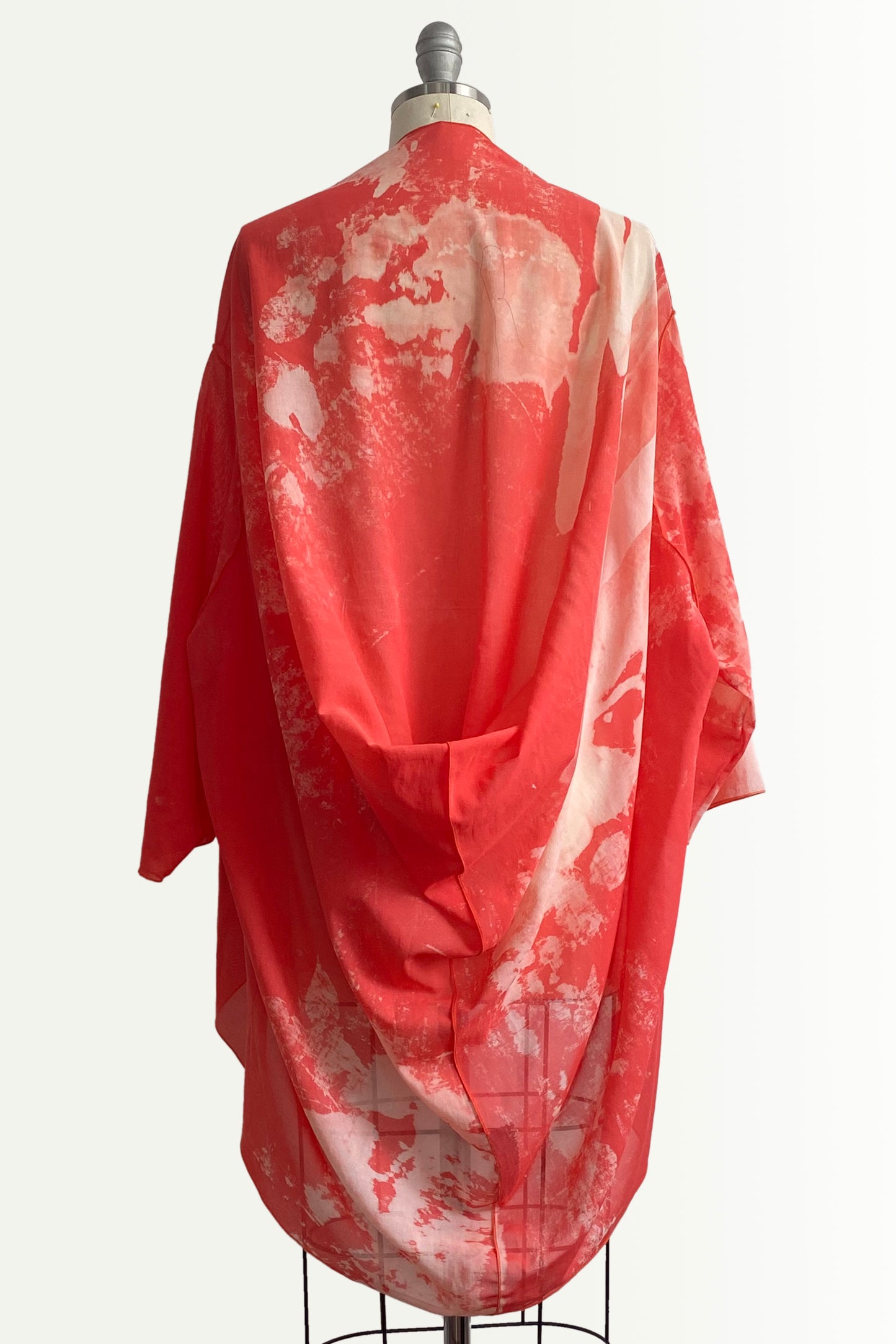 Saint Tropez Cocoon w/ Ghost Print - Coral & Natural