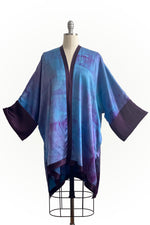 Load image into Gallery viewer, Lucianne Kimono w/ Painted Dye - Blue &amp; Purple
