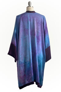 Lucianne Kimono w/ Painted Dye - Blue & Purple