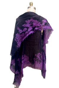Asymmetrical Wrap Vest - Open Weave Linen w/ Bramble Print - Made to Order