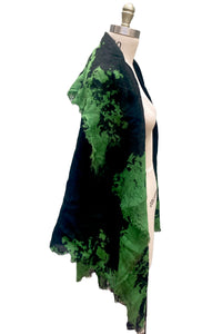 Asymmetrical Wrap Vest - Open Weave Linen w/ Bramble Print - Made to Order