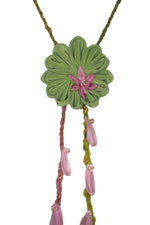Load image into Gallery viewer, Scrap Rope Lariat w/ Kanzashi Bolo - Large
