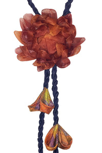 Scrap Rope Lariat w/ Kanzashi Bolo - Large