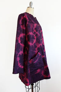 Juno Coat in Pink Tie Dye - Medium