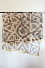Load image into Gallery viewer, Silk Chiffon Shawl w/ Leather Trim - Chocolate &amp; Crème
